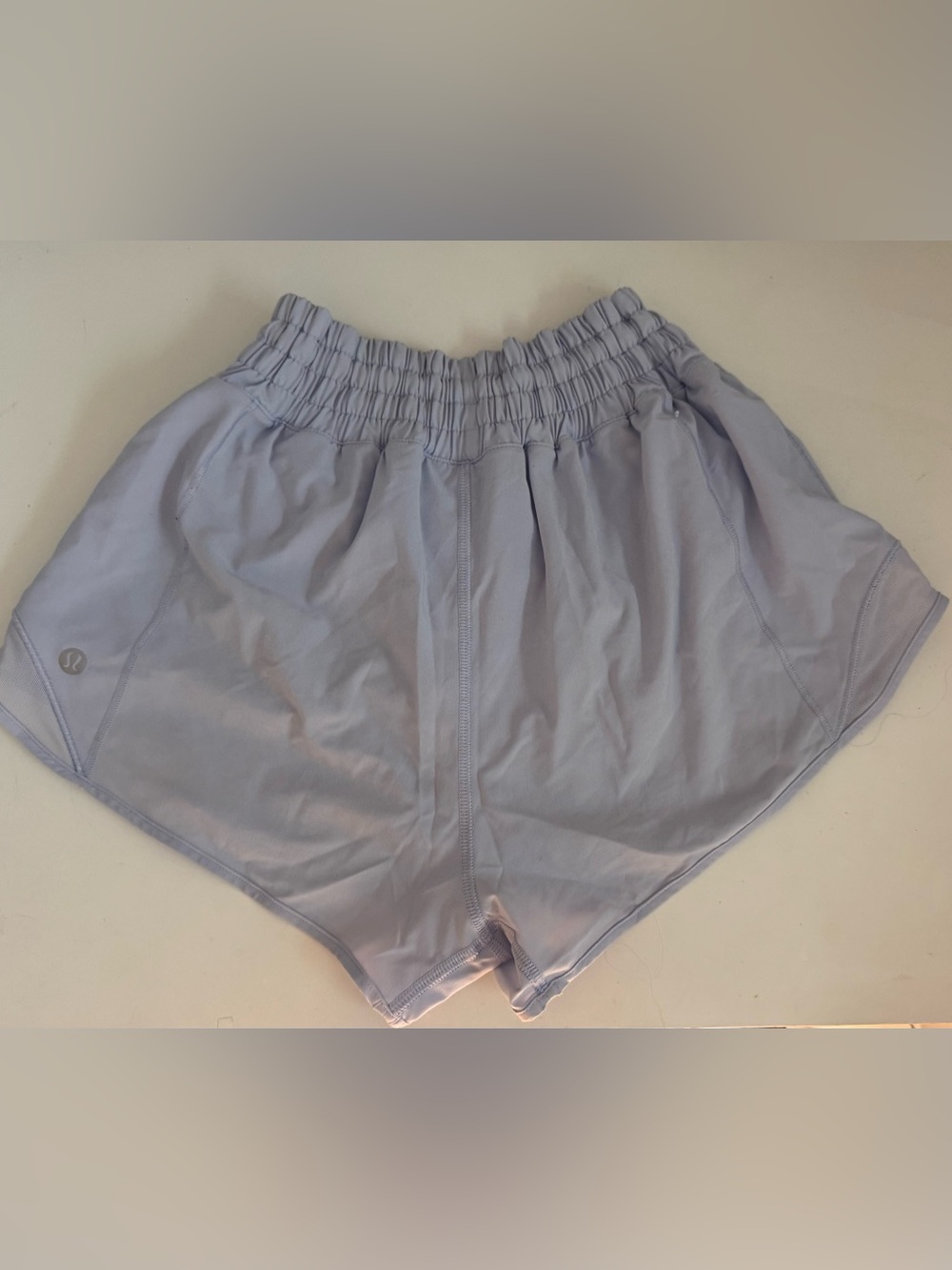 Women's Lululemon Lilac Running Shorts with High Elastic Waistband